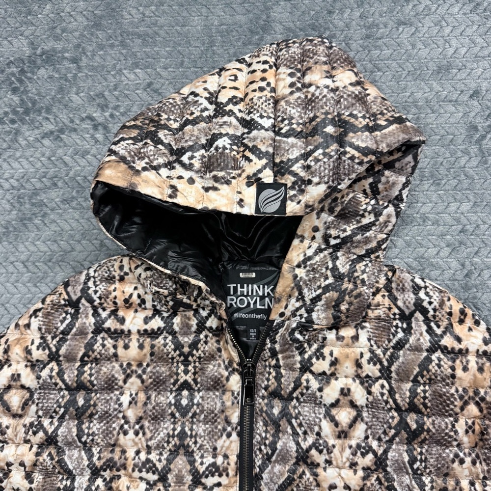 Think Royln Snakeskin Print Quilted Wingman Poncho size XS/S - Picture 6 of 14